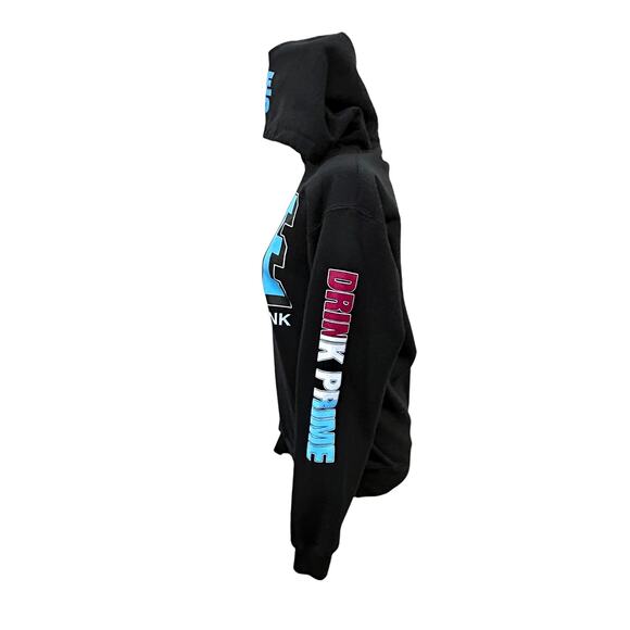 Prime Hydration Drink Ice Pop Pull Over Long Sleeve Black Hoodie - Picture 3 of 7